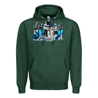 Sports Green let it snow Zipper Hoodie - CowGirlArtShop