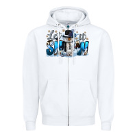 White let it snow Zipper Hoodie - CowGirlArtShop