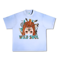 Grape Ice Western İndian Wild Soul With Braid Hair Woman Urban Heavy Tee - BundleAndBundleShop