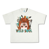 Pistachio Western İndian Wild Soul With Braid Hair Woman Urban Heavy Tee - BundleAndBundleShop