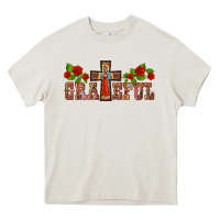 Cream grateful guadalupe cross Heavy Core Tee - BarkalooDesign