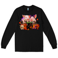 Black halloween pigs Long Sleeve Tee - RanaPortraitStore