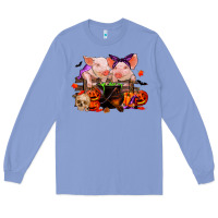 Colony Blue halloween pigs Long Sleeve Tee - RanaPortraitStore