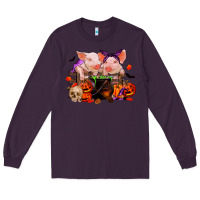 Plum halloween pigs Long Sleeve Tee - RanaPortraitStore