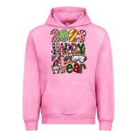Fuchsia Pink 2023 Happy New Year Urban Hoodie - CowhideDigitalArt