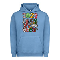 Pigment Pebble Blue 2023 Happy New Year Urban Hoodie - CowhideDigitalArt