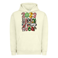 Pigment Pistachio 2023 Happy New Year Urban Hoodie - CowhideDigitalArt