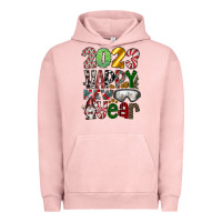 Pigment Salmon 2023 Happy New Year Urban Hoodie - CowhideDigitalArt