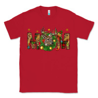 Red Western Mom With Reindeer Classic Tee - BundleAndBundleShop