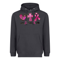 Smoke Love Faith cure Breast Cancer Heavyweight Hoodie - FaDigitalArtStudio