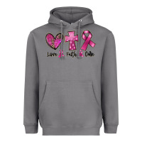 Storm Love Faith cure Breast Cancer Heavyweight Hoodie - FaDigitalArtStudio