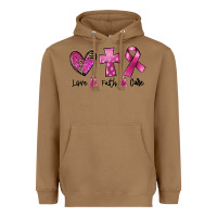 Toasted Coconut Love Faith cure Breast Cancer Heavyweight Hoodie - FaDigitalArtStudio