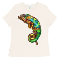 Bone Chameleon Lizard Illustrations Ladies Tee - LillyAllenDesigns