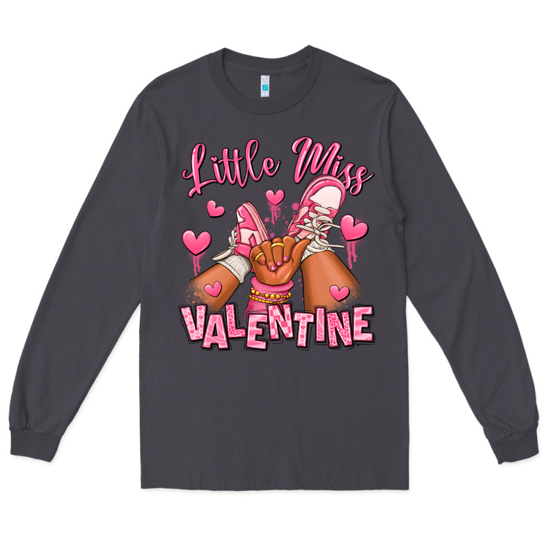 Little Miss Valentine Afro Kid Sneakers Long Sleeve Tee by RanaPortraitStore | Teevron