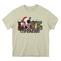 Mossy love Christmas cow Heavy Core Tee - Jasminsmagicworld