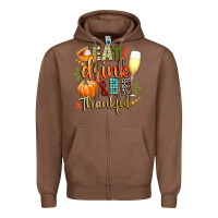 Chestnut eat drink and be thankful Zipper Hoodie - CowGirlArtShop