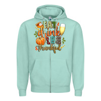 Seafoam eat drink and be thankful Zipper Hoodie - CowGirlArtShop