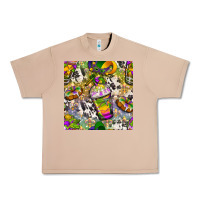 Burro Mardi Gras coffee cups and donut with cowhide Urban Heavy Tee - BundleAndBundleShop