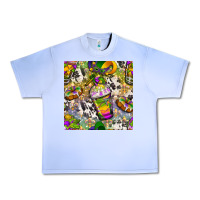Grape Ice Mardi Gras coffee cups and donut with cowhide Urban Heavy Tee - BundleAndBundleShop