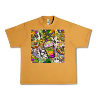 Peanut Butter Mardi Gras coffee cups and donut with cowhide Urban Heavy Tee - BundleAndBundleShop