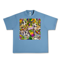 Pebble Blue Mardi Gras coffee cups and donut with cowhide Urban Heavy Tee - BundleAndBundleShop