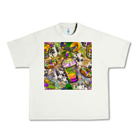 Pistachio Mardi Gras coffee cups and donut with cowhide Urban Heavy Tee - BundleAndBundleShop