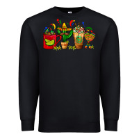 Black Mexico Coffee Cups With Cactus Sombrero And Maraca Premium Sweatshirt - FaDigitalArtStudio