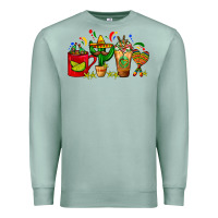 Seafoam Mexico Coffee Cups With Cactus Sombrero And Maraca Premium Sweatshirt - FaDigitalArtStudio