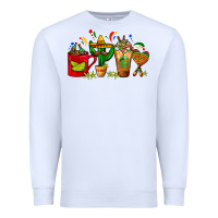 White Mexico Coffee Cups With Cactus Sombrero And Maraca Premium Sweatshirt - FaDigitalArtStudio