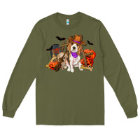 Army Green Halloween beagle dog Long Sleeve Tee - RanaPortraitStore