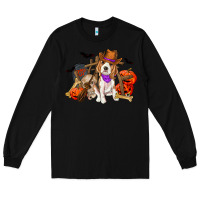 Black Halloween beagle dog Long Sleeve Tee - RanaPortraitStore