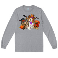 Heather Grey Halloween beagle dog Long Sleeve Tee - RanaPortraitStore