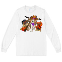 White Halloween beagle dog Long Sleeve Tee - RanaPortraitStore
