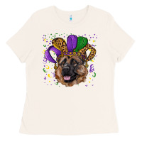 Bone Mardi gras hat german shepherd Ladies Tee - RanaPortraitStore