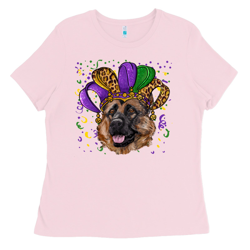 Mardi Gras Hat German Shepherd Ladies Tee by RanaPortraitStore | Teevron