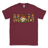 Burgundy Western Mom With Baby Jesus Classic Tee - BundleAndBundleShop