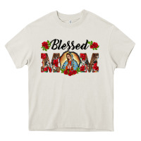 Cream blessed mom lady of guadalupe Heavy Core Tee - BarkalooDesign