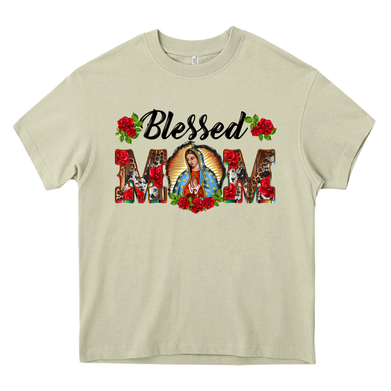 Blessed Mom Lady Of Guadalupe Heavy Core Tee by BarkalooDesign | Teevron