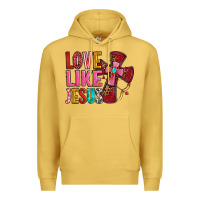 Antique Gold love like jesus Premium Hoodie - OliviaCreatesArt