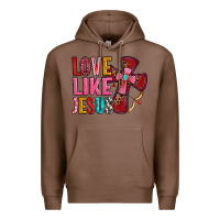Chestnut love like jesus Premium Hoodie - OliviaCreatesArt