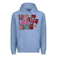 Colony Blue love like jesus Premium Hoodie - OliviaCreatesArt