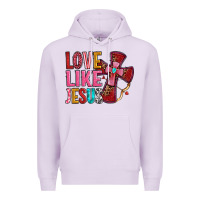 Lilac love like jesus Premium Hoodie - OliviaCreatesArt