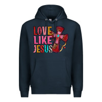 Navy love like jesus Premium Hoodie - OliviaCreatesArt