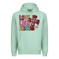 Seafoam love like jesus Premium Hoodie - OliviaCreatesArt
