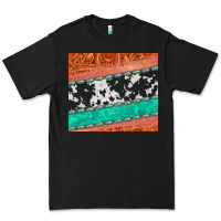 Black western turquoise gemstone cowhide  leather tumbler Premium Tee - Jasminsmagicworld