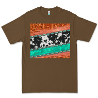 Cacao western turquoise gemstone cowhide  leather tumbler Premium Tee - Jasminsmagicworld