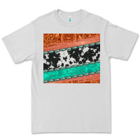 Dove Grey western turquoise gemstone cowhide  leather tumbler Premium Tee - Jasminsmagicworld