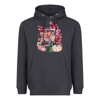 Smoke Breast Cancer truck with pumpkins Heavyweight Hoodie - FaDigitalArtStudio