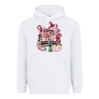 White Breast Cancer truck with pumpkins Heavyweight Hoodie - FaDigitalArtStudio