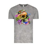 Cloud Rock Pride Skull And Transgender Symbol With Peace Vintage Tee - BundleAndBundleShop